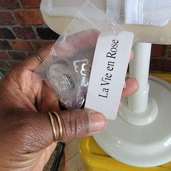 White Satin Lace Bustier Corset Intimates Top - Size 36D NWT - Picture 3 of 5